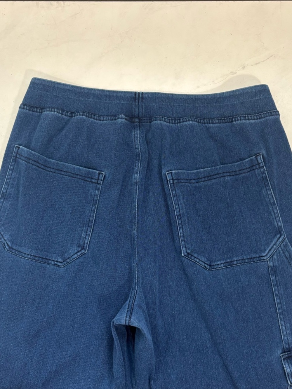 HALARA Size Large Dark Wash Baggy Utility Cargo Pants Wide Leg Relaxed Y2K Retro - Picture 4 of 6
